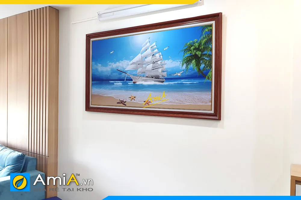 Tranh treo tường phòng khách thuận buồm xuôi gió AmiA TPK1600