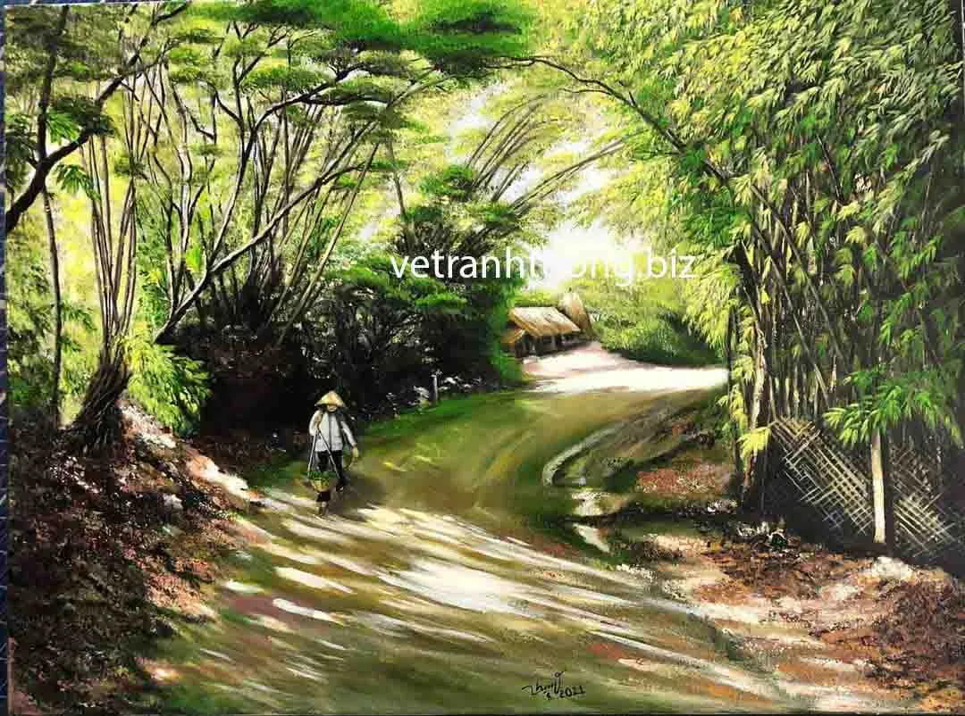 Tranh tường phòng ngủ mới nhất với chủ đề đồng quê yên bình cho giấc ngủ ngon