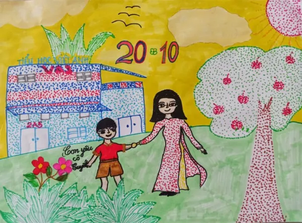 Tranh vẽ 20/10 đẹp nhất dành tặng những người phụ nữ tuyệt vời