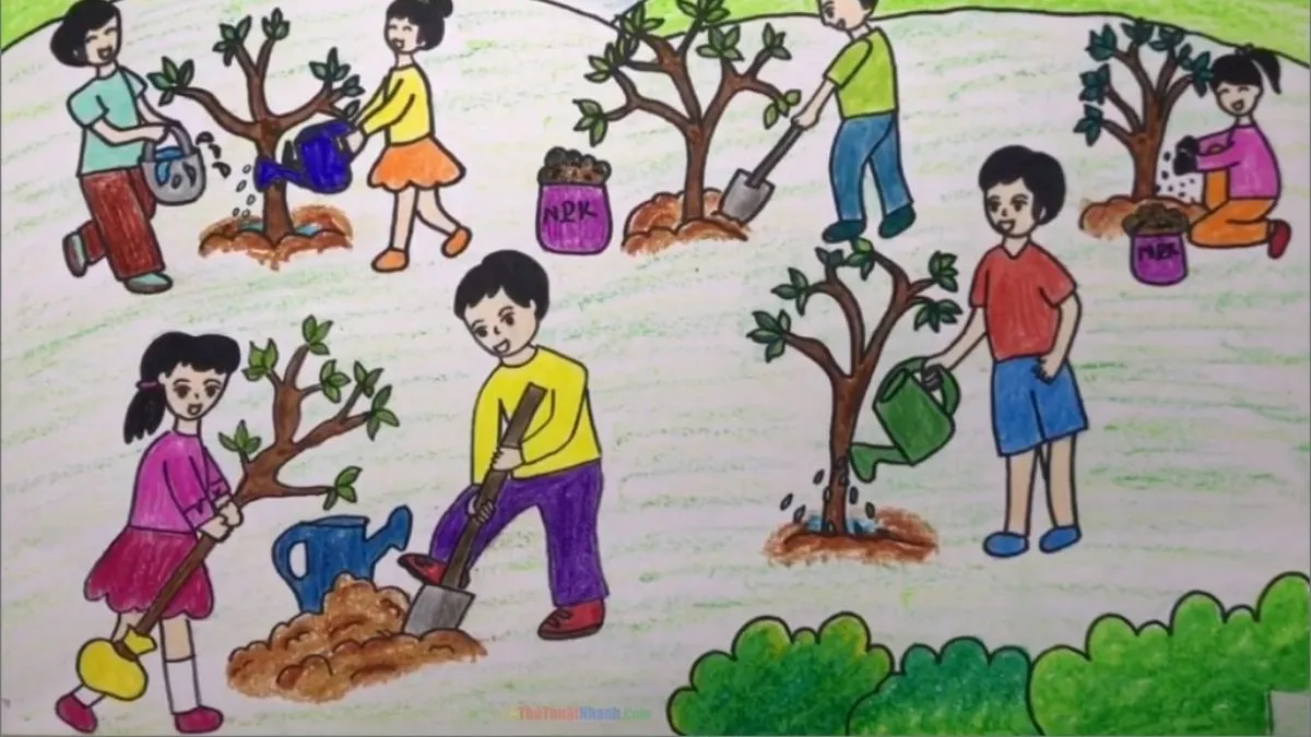 Tranh vẽ bảo vệ môi trường đẹp nhất phản ánh hậu quả của việc phá rừng