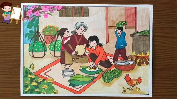 Vẽ Tranh Chủ Đề Tết Và Mùa Xuân Đầy Ý Nghĩa