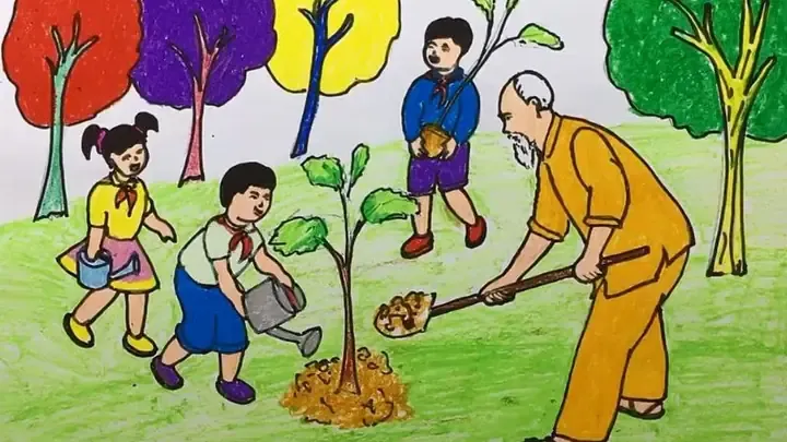 Tranh vẽ giáo dục trẻ em về chủ đề bảo vệ nguồn nước và biển cả sạch đẹp