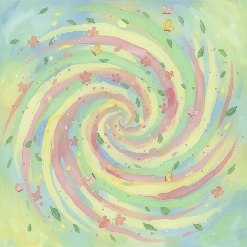 Tranh vẽ mùa xuân với những bông hoa nhỏ nhắn vô cùng dễ thương