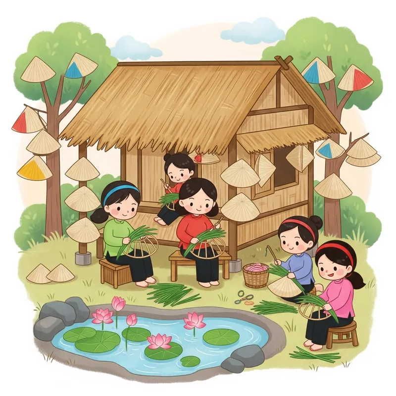 Tranh vẽ nghề làm nhang truyền thống tâm linh sâu sắc