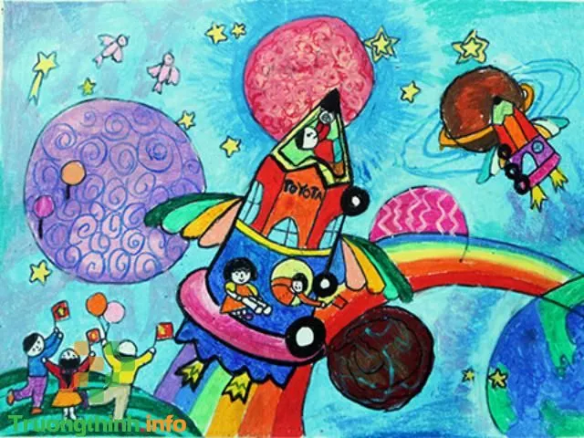 Tranh vẽ ô tô mơ ước đơn giản đẹp kết hợp nhiều chức năng