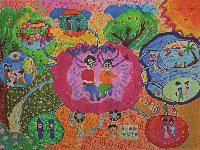 Tranh vẽ ô tô mơ ước đơn giản đẹp sử dụng màu nước