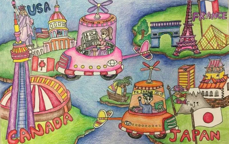 Tổng hợp 15 bức tranh vẽ đẹp nhất của học sinh (Nguồn: Internet)