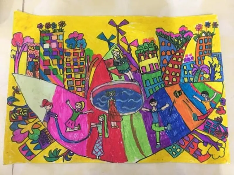 Tổng hợp 15 bức tranh vẽ đẹp nhất của học sinh (Nguồn: Internet)