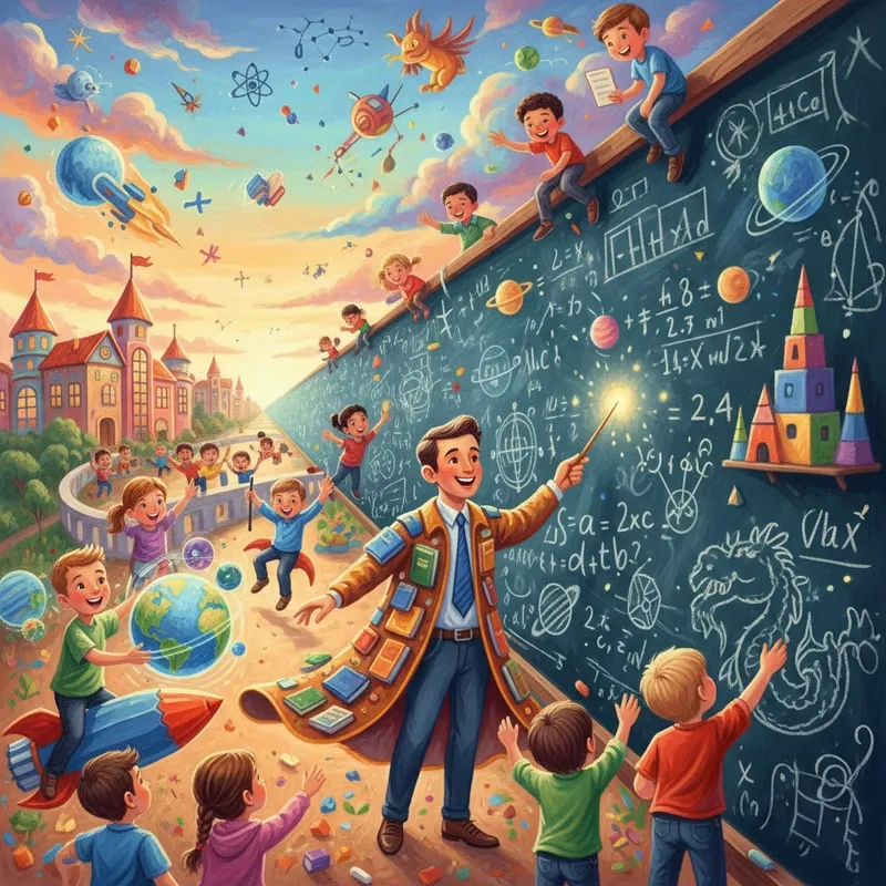 Tranh vẽ thầy cô và mái trường hài hòa - tranh vẽ về thầy cô