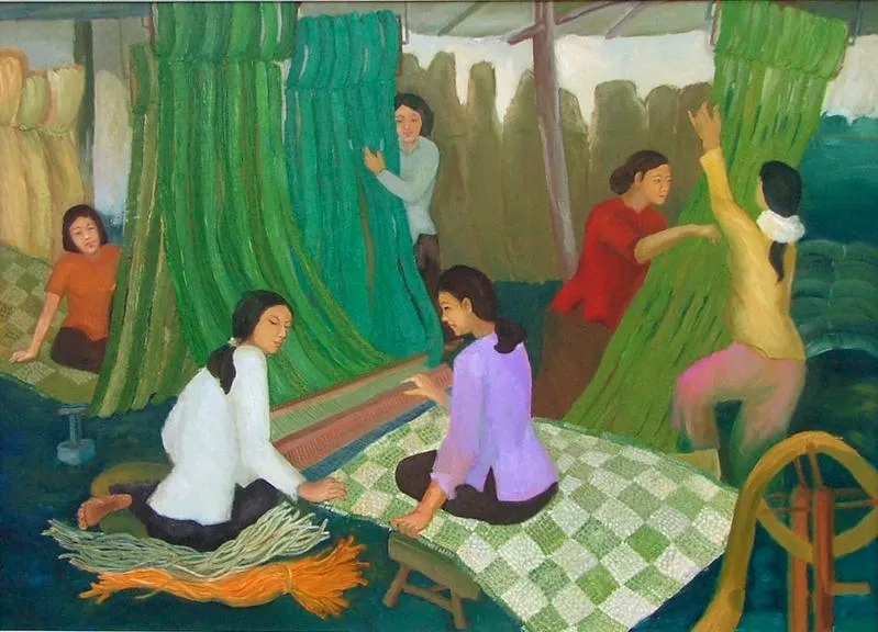 Tranh vẽ truyền thống về các làng nghề xưa