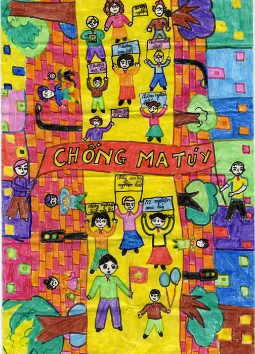 Tranh vẽ về phòng chống ma túy cực đẹp thể hiện sự sáng tạo