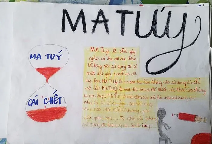 Tranh vẽ về phòng chống ma túy đầy tính nghệ thuật và hy vọng