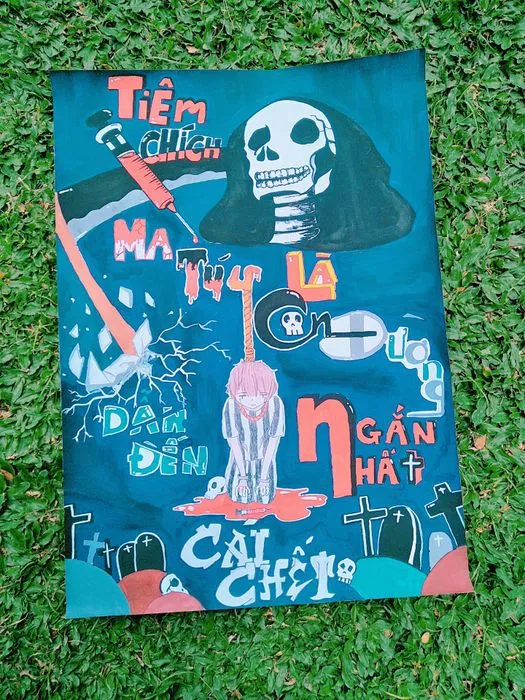 Tranh vẽ về phòng chống ma túy đẹp mắt mang tính giáo dục