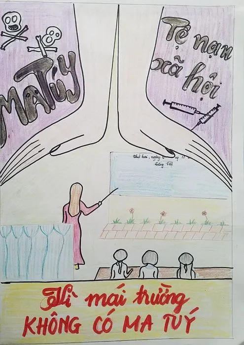 Tranh vẽ về phòng chống ma túy đẹp và có ý thức cao