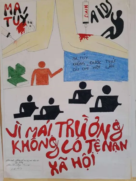 Tranh vẽ về phòng chống ma túy độc đáo và lôi cuốn