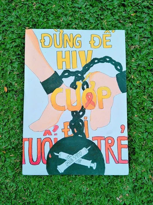 Tranh vẽ về phòng chống ma túy gây ấn tượng mạnh mẽ