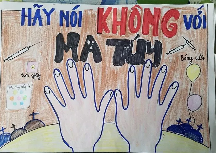 Tranh vẽ về phòng chống ma túy góp phần nâng cao nhận thức