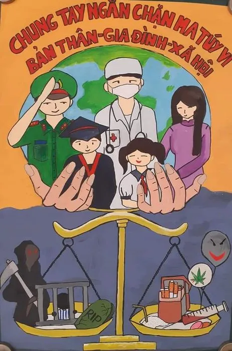 Tranh vẽ về phòng chống ma túy học đường dành cho học sinh