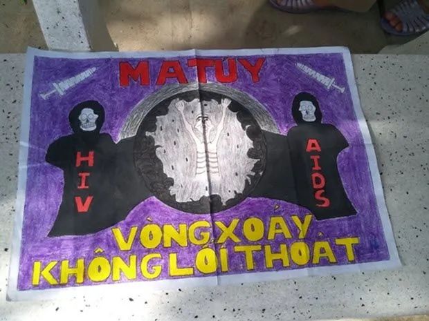 Tranh vẽ về phòng chống ma túy phản ánh thực tế giáo dục