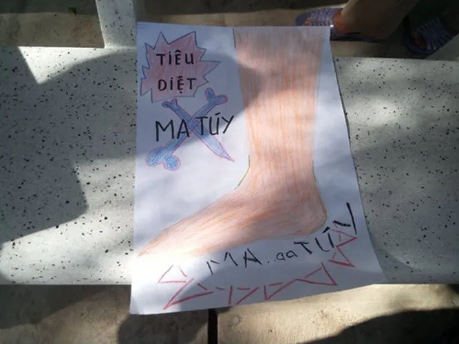 Tranh vẽ về phòng chống ma túy sáng tạo với phong cách độc đáo