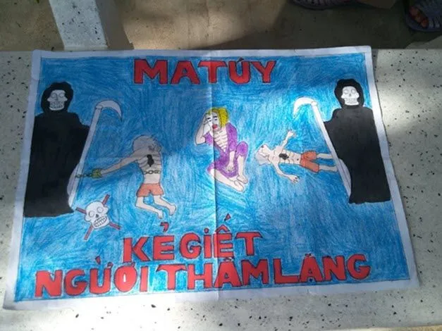 Tranh vẽ về phòng chống ma túy sinh động và thực tế