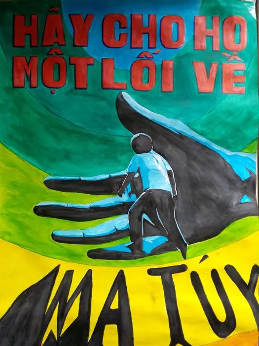 Tranh vẽ về phòng chống ma túy thể hiện các giải pháp sáng tạo