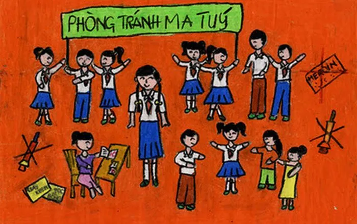 Tranh vẽ về phòng chống ma túy truyền tải thông điệp xã hội