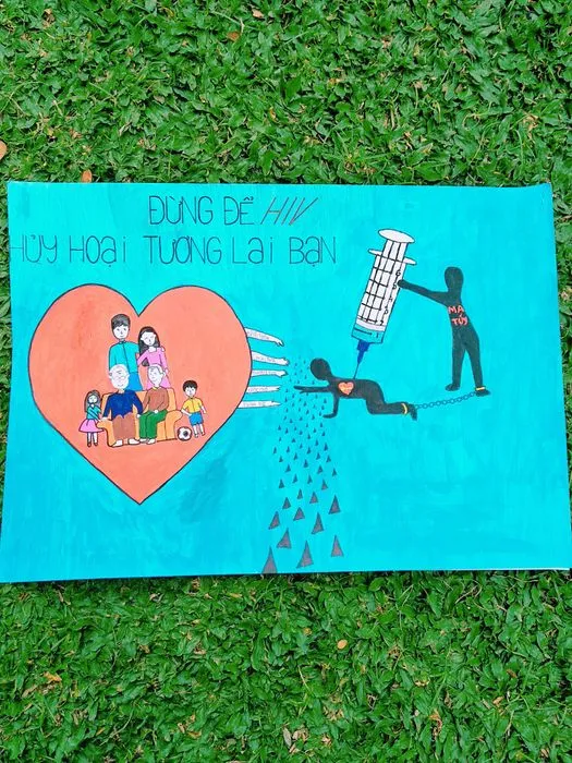 Tranh vẽ về phòng chống ma túy với thông điệp sâu sắc về cuộc sống