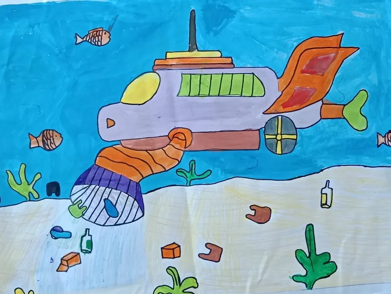 Tranh vẽ ý tưởng trẻ thơ lớp 5 giải nhất với sự sáng tạo không giới hạn