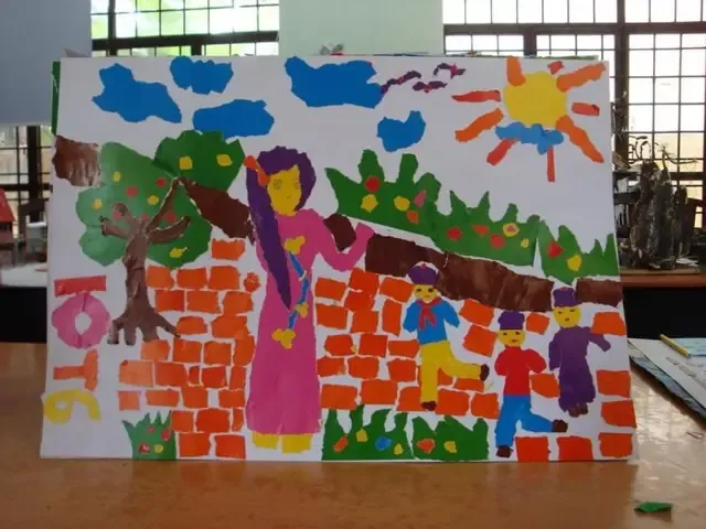 Tranh Xé Dán 20/11 Đơn Giản