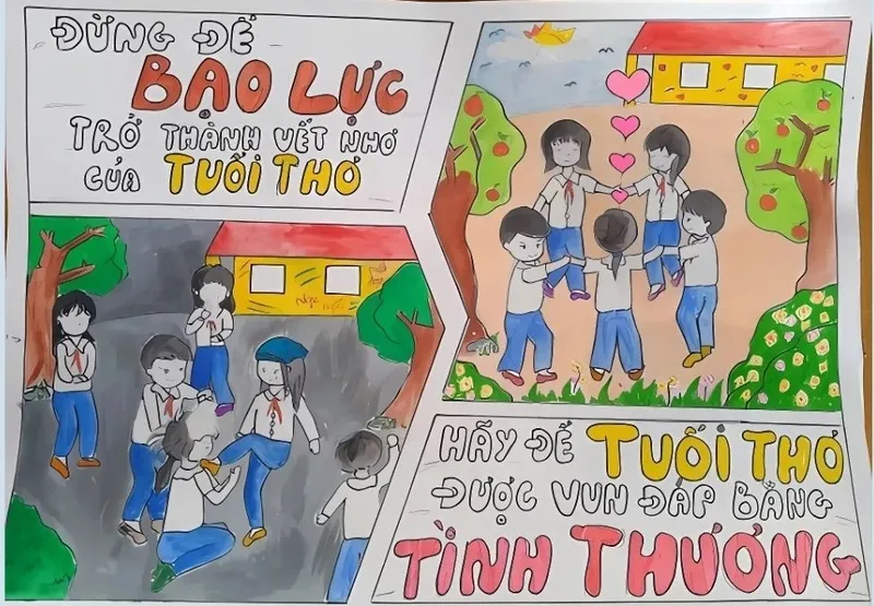 Triển lãm vẽ tranh cổ động về tệ nạn xã hội cho học sinh toàn quốc