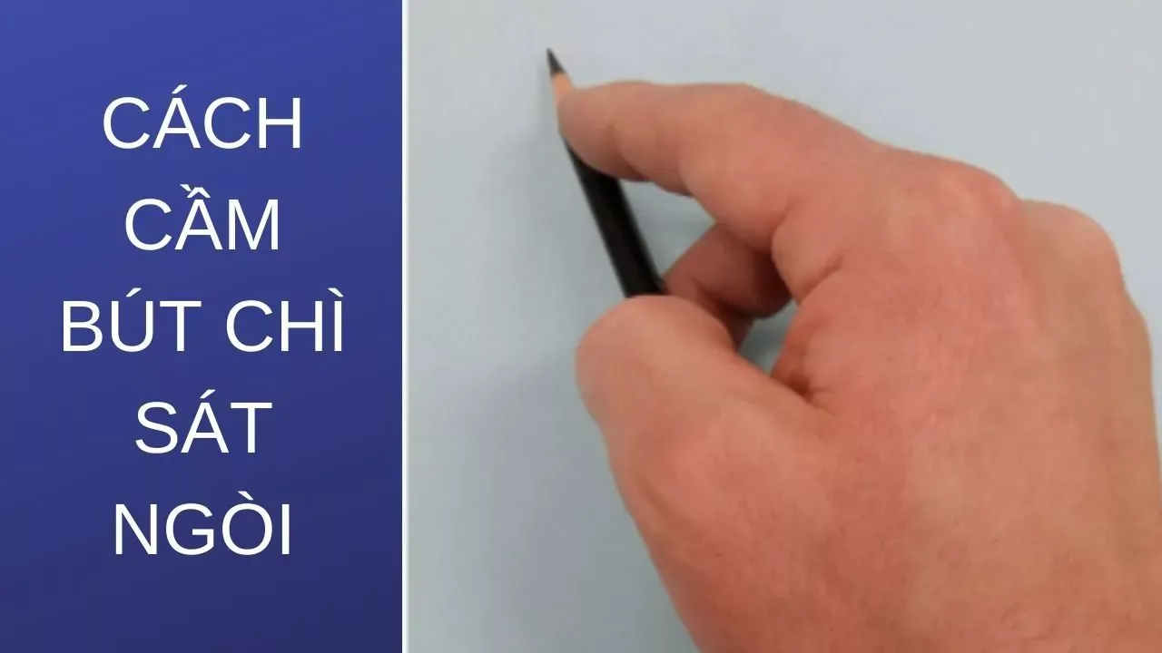 Tư thế cầm bút sát ngòi trong tranh vẽ trắng đen