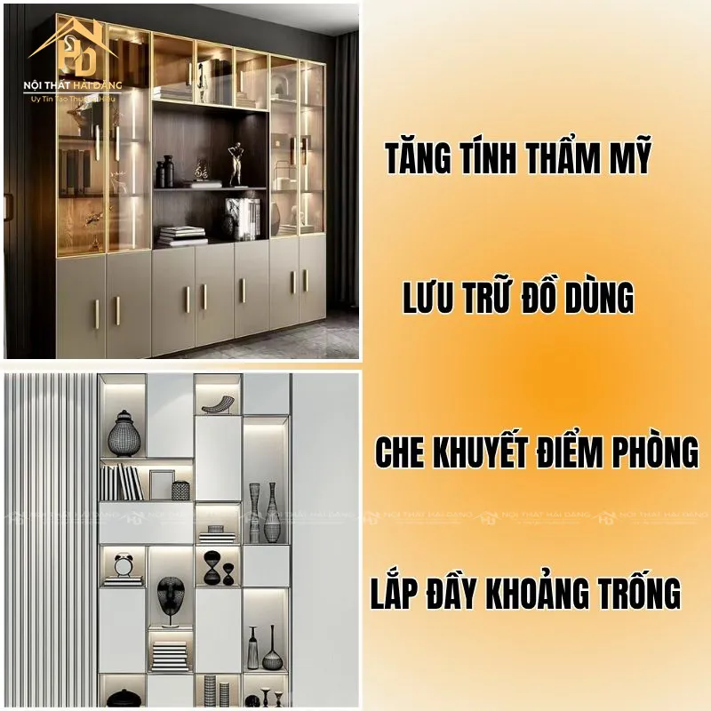 Tủ gỗ phòng khách sang trọng