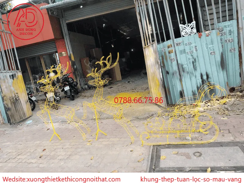 Xưởng gia công khung thép con tuần lộc