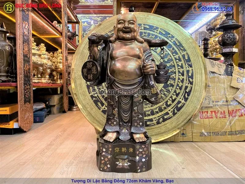 Tượng Phật Di Lặc bằng đồng phong thủy đẹp 2026