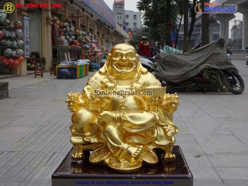 Quy trình đúc tượng Di Lặc bằng đồng tại xưởng truyền thống