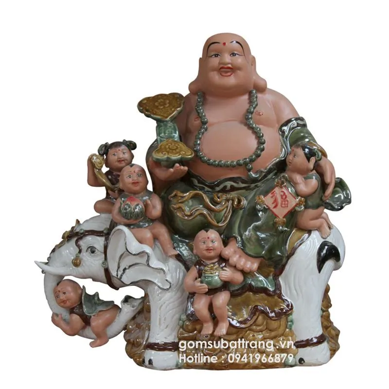 Tượng Phật Di Lặc – Ngũ Phúc Cưỡi Voi