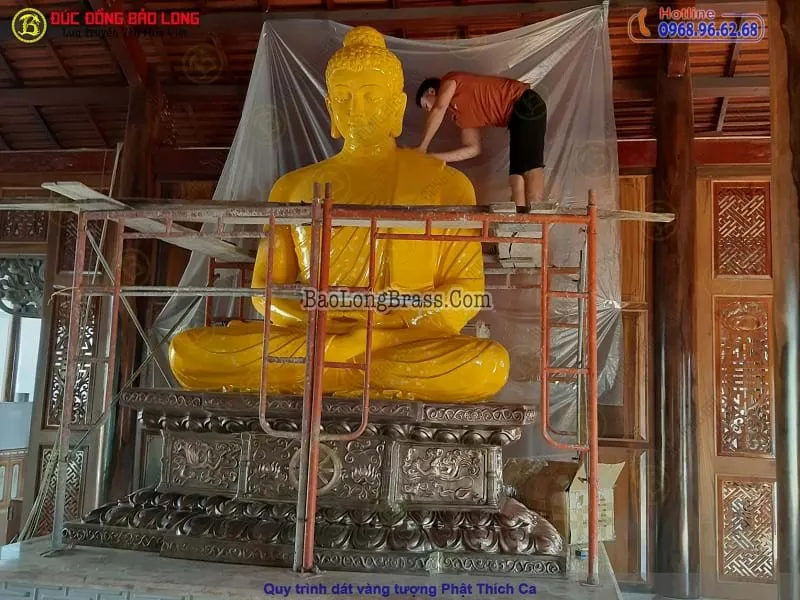 dát vàng tượng phật thích ca