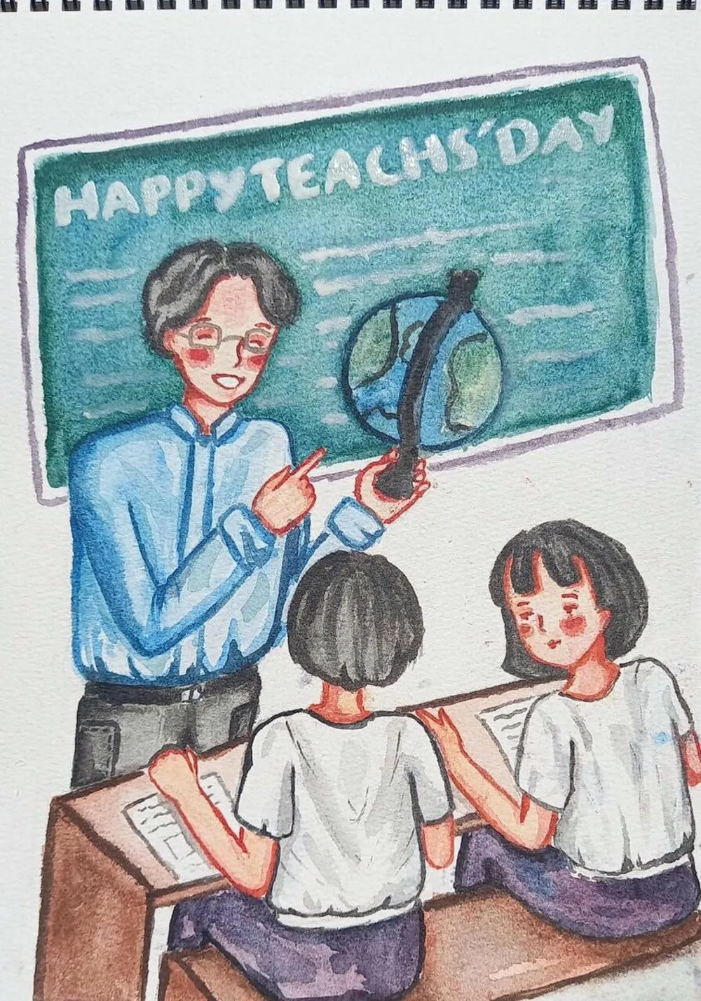 Tuyển chọn vẽ tranh giáo viên đẹp ý nghĩa dành cho ngày lễ