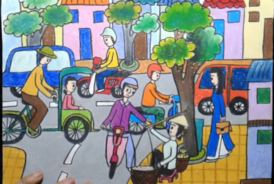 Vẻ đẹp bình yên của góc phố qua các bức tranh vẽ cuộc sống thường ngày