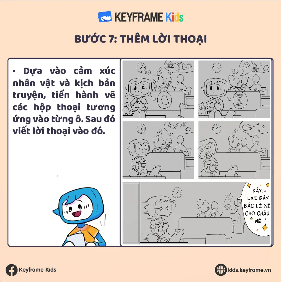 Vẽ hộp thoại và thêm lời thoại vào truyện tranh