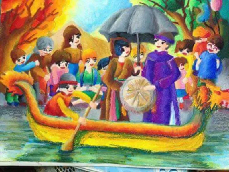 Vẽ làng nghề truyền thống của Việt Nam qua nét vẽ trẻ thơ