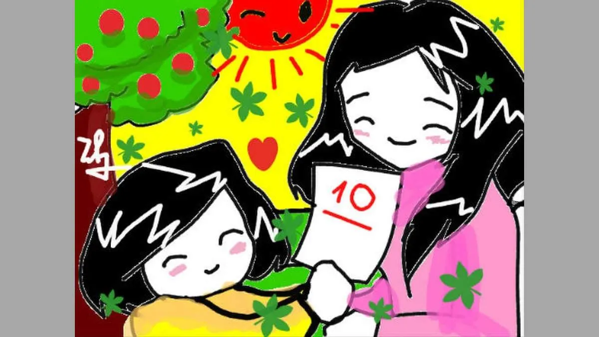 Ý tưởng 10: Vẽ tranh 20/10 tặng mẹ, bà