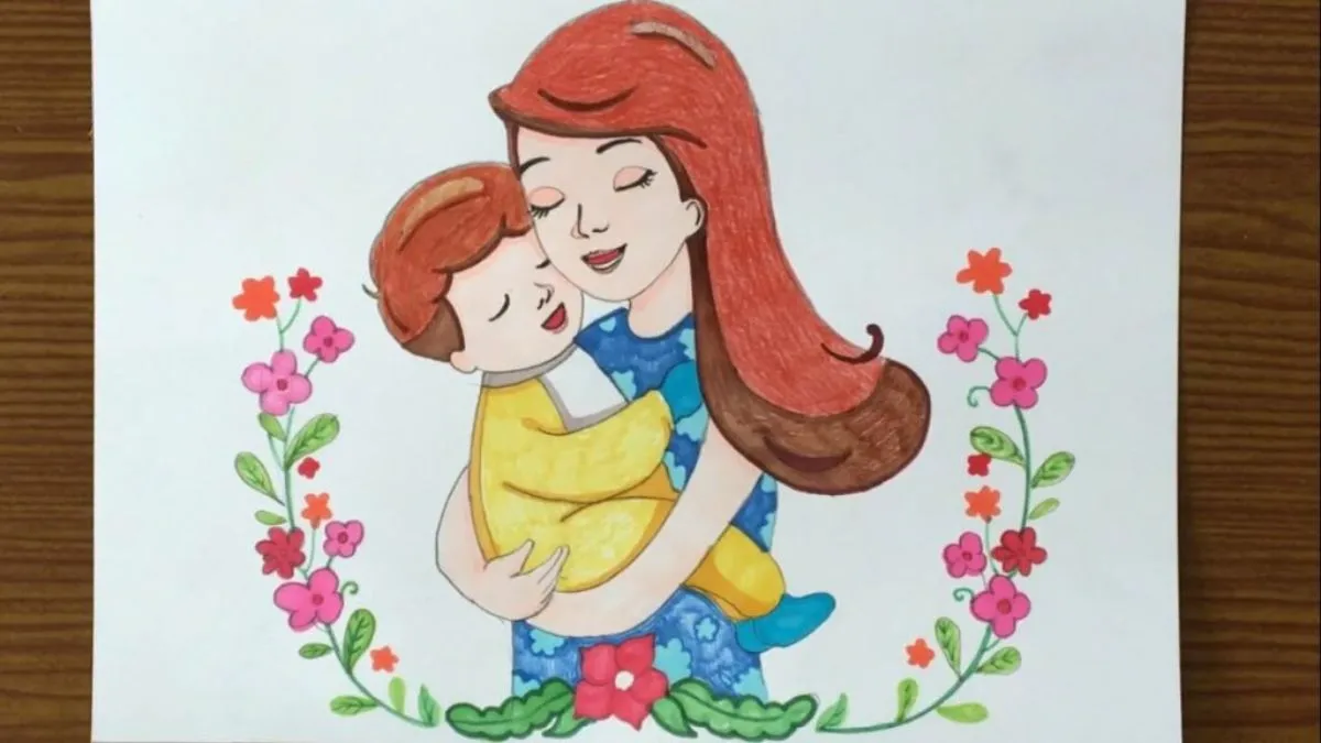 Ý tưởng 14: Vẽ tranh 20/10 tặng mẹ, bà