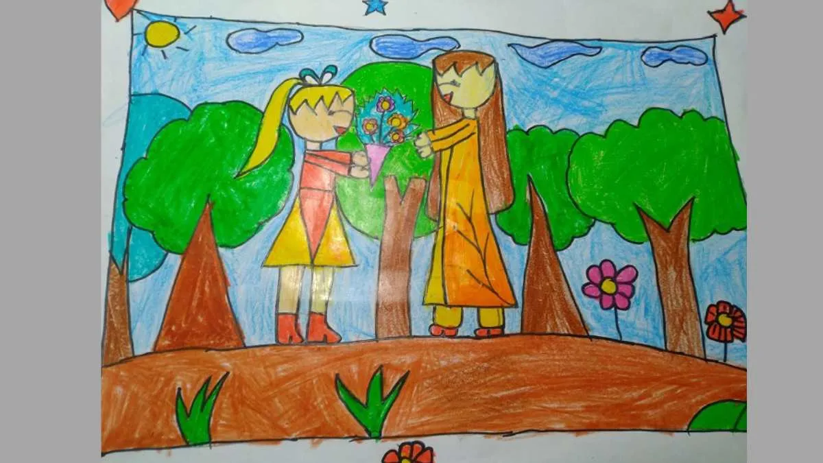 Ý tưởng 2: Vẽ tranh 20/10 tặng mẹ, bà