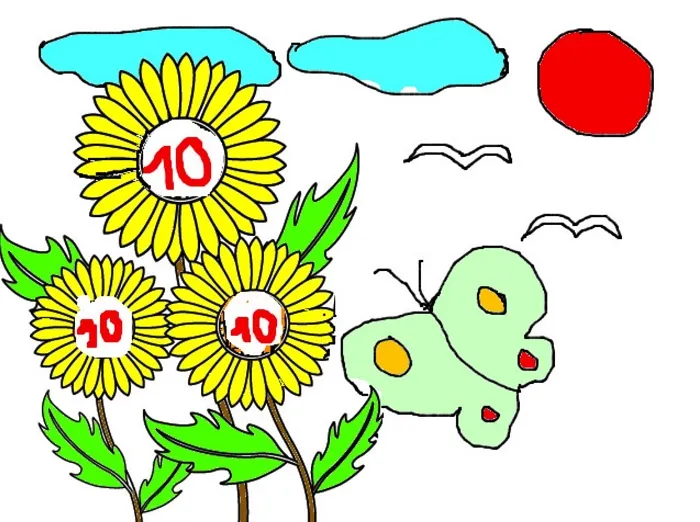 Vẽ tranh hoa điểm 10 tặng thầy cô trong ngày 20-11 đẹp