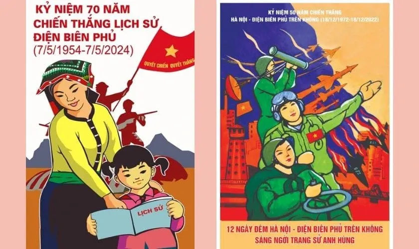 Tranh thể hiện bộ đội phòng không anh dũng