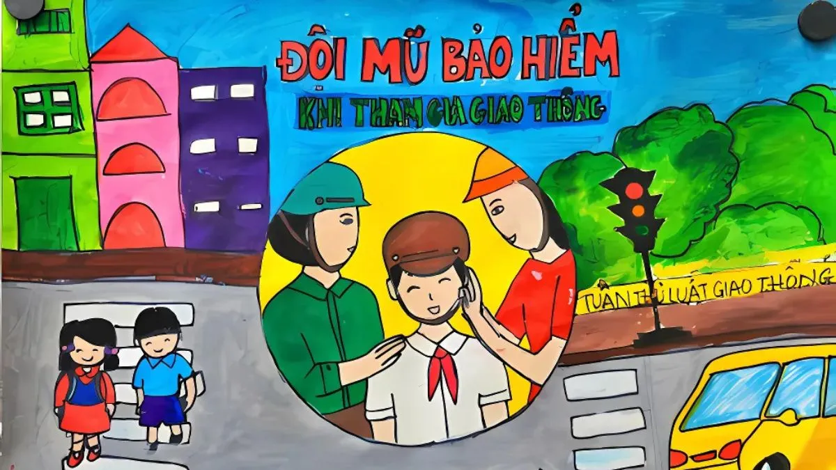 Tranh mẫu an toàn giao thông ý nghĩa