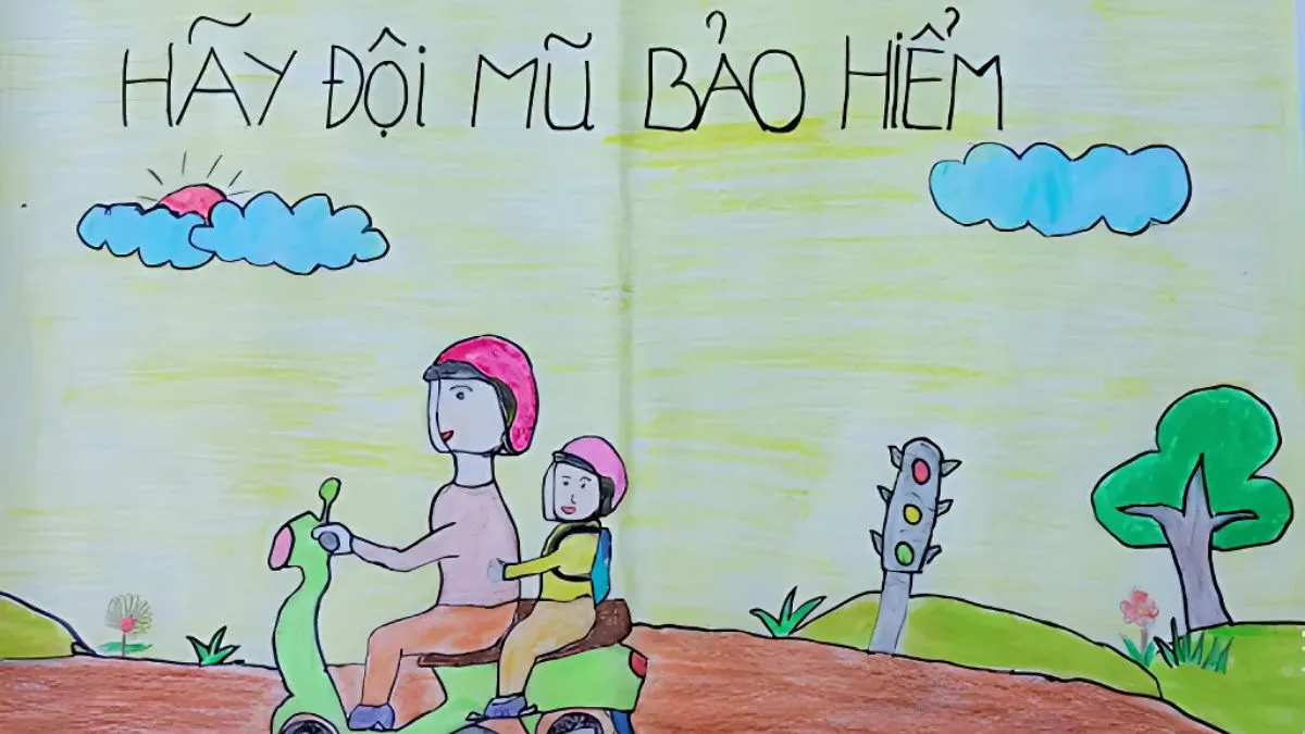 Tranh mẫu an toàn giao thông ý nghĩa