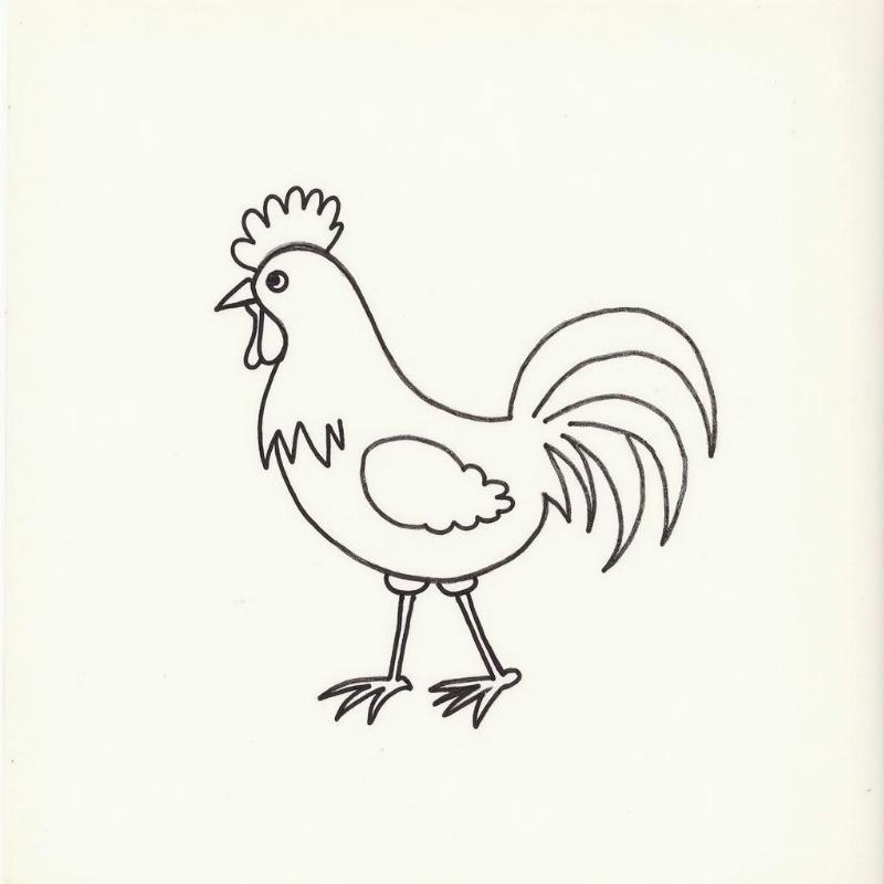 Tranh Vẽ Con Gà Trống Đẹp Và Hướng Dẫn Chi Tiết Cho Bé